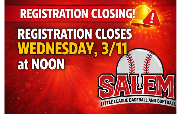 Registration closes 3/11