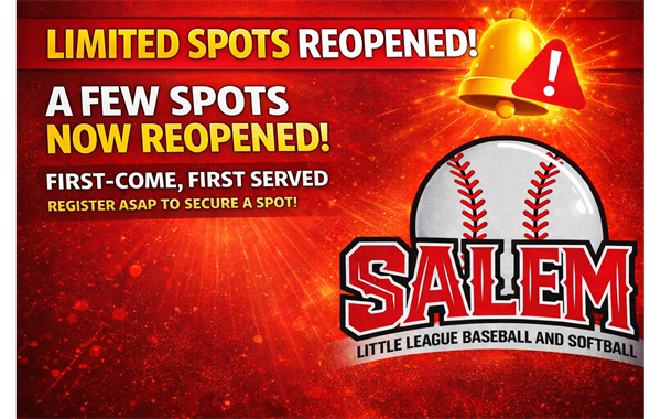 Limited spots have opened up.