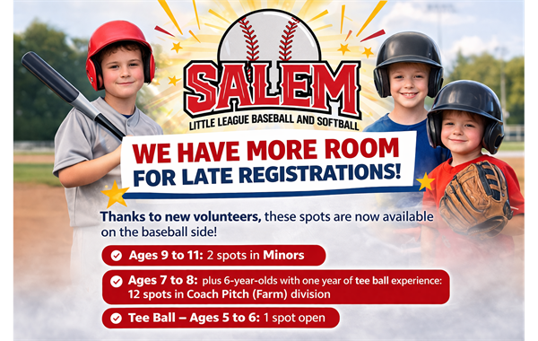 Limited spots (as of April 7)