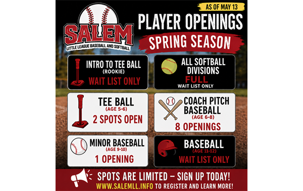Limited spots will close May 15